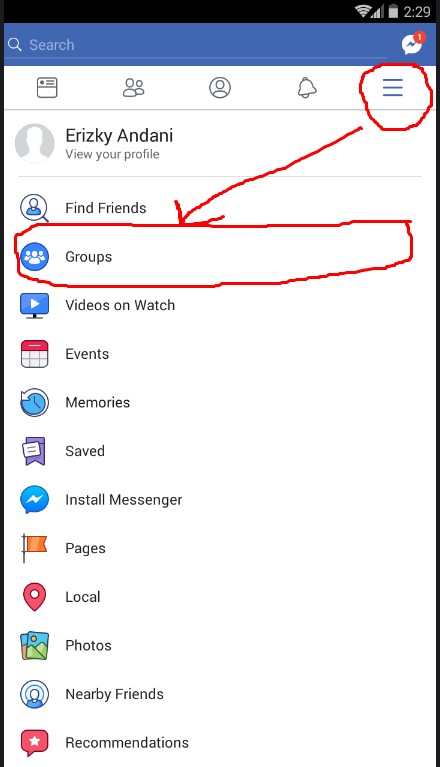 Cara Membuat Group di Aplikasi Facebook Smartphone.