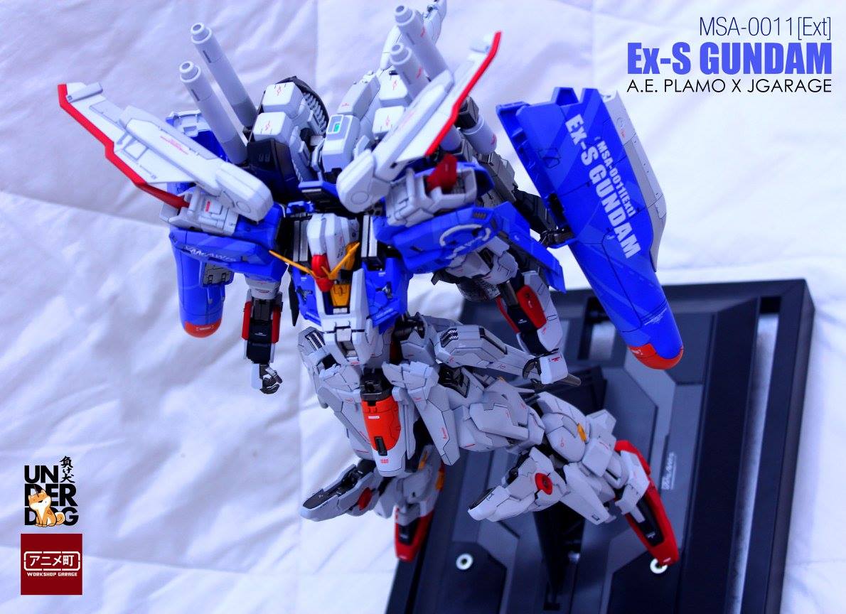 Custom Build: MG 1/100 Ex-S Gundam [Slim custom] Collaboration by A.E. Plamo and Jgarage