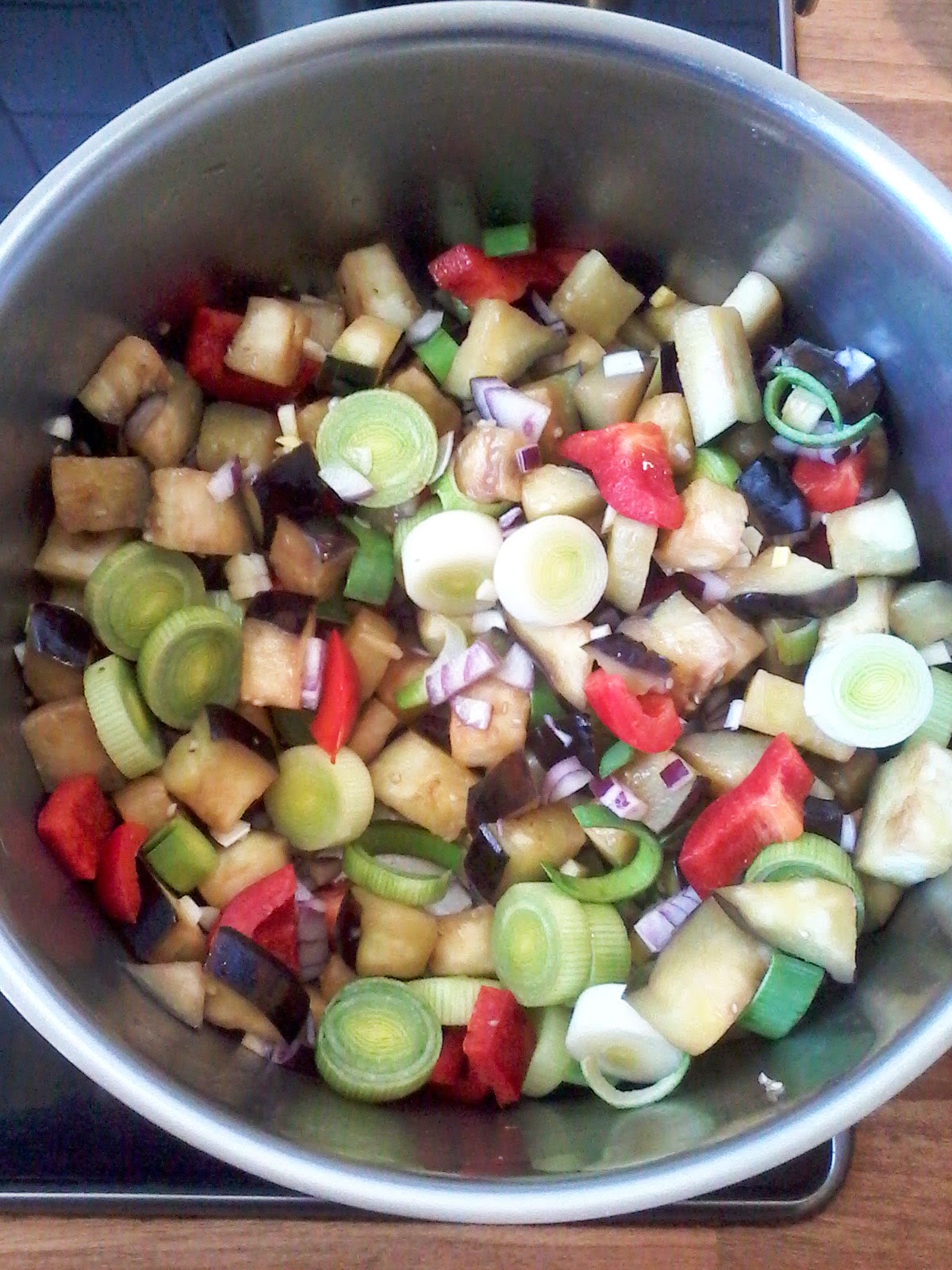 Clutching at straws...: Indisches Auberginen-Erbsen-Curry mit Reis