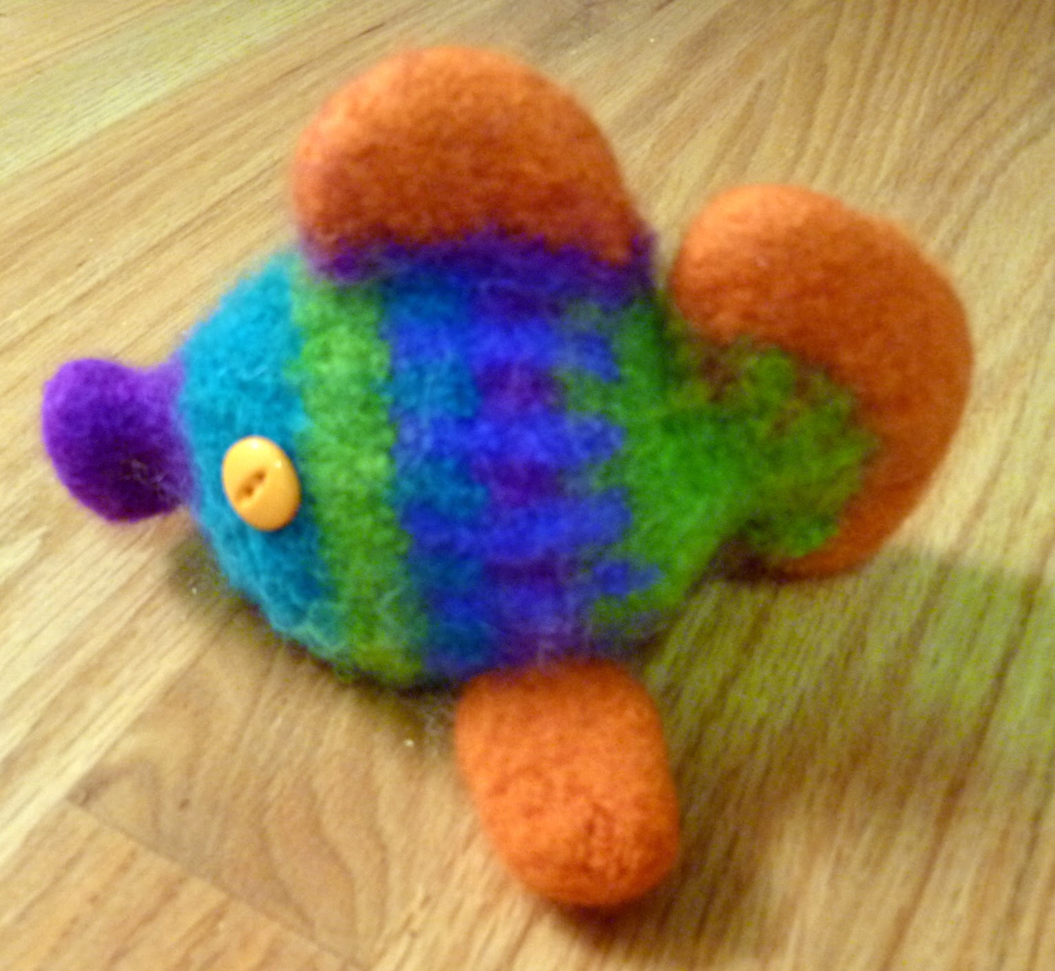 Shopping my Stash: Off the Needles: Felted Fish