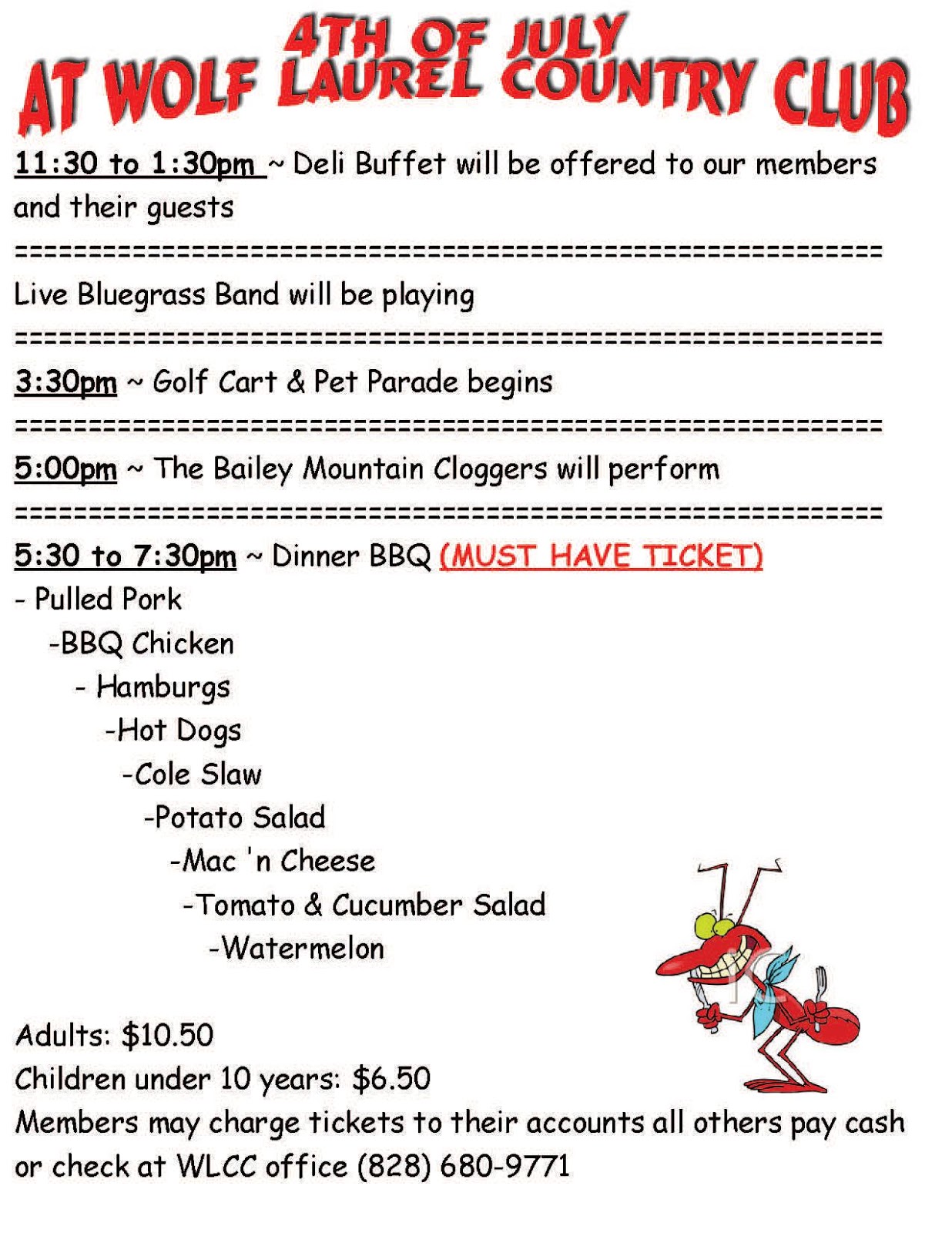 Wolf Laurel Country Club Bulletin Board 4th Of July Events At WLCC wolf-laurel-country-club-bulletin-board-4th-of-july-events-at-wlcc