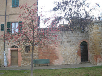 Just a tiny bit of Buonconvento's beautiful medieval town wall