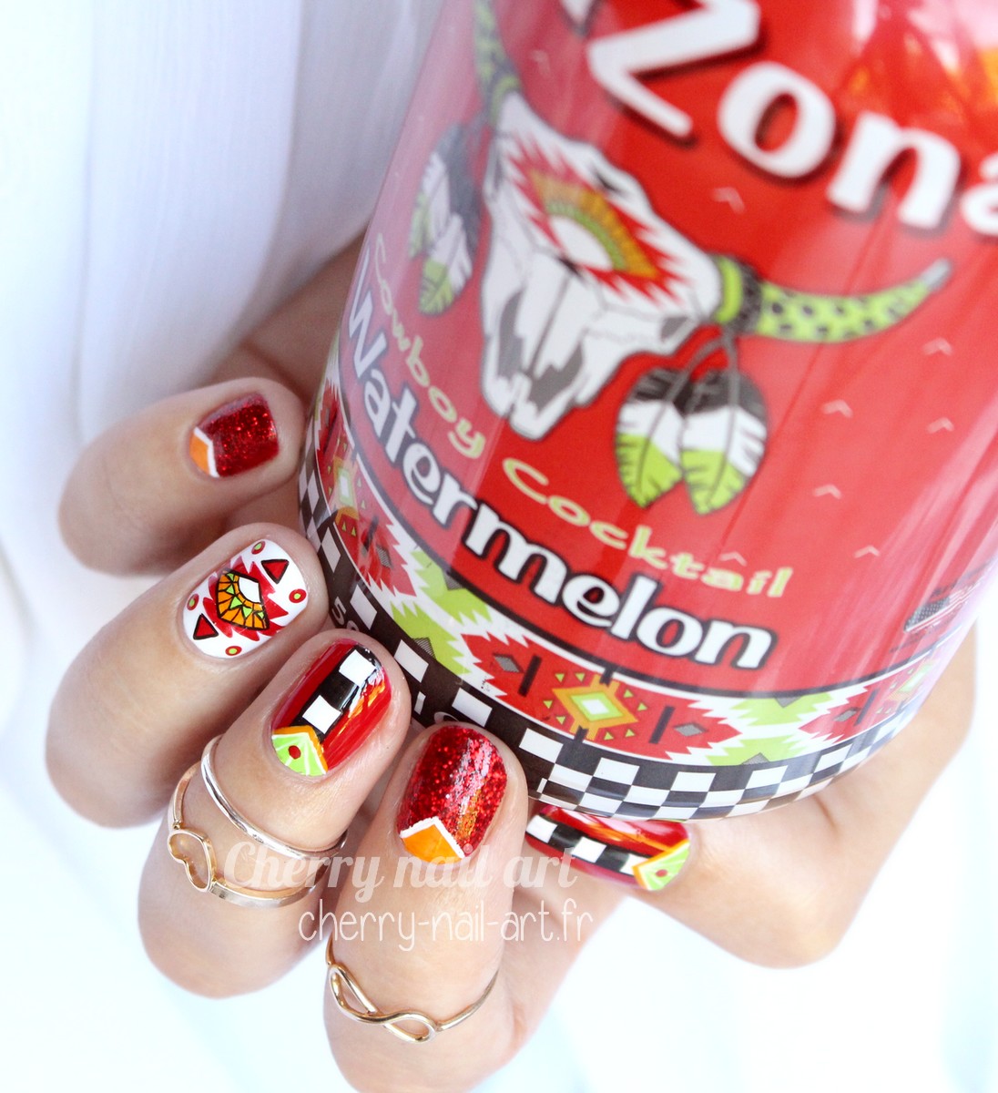 nail-art-arizona-watermelon-paillettes