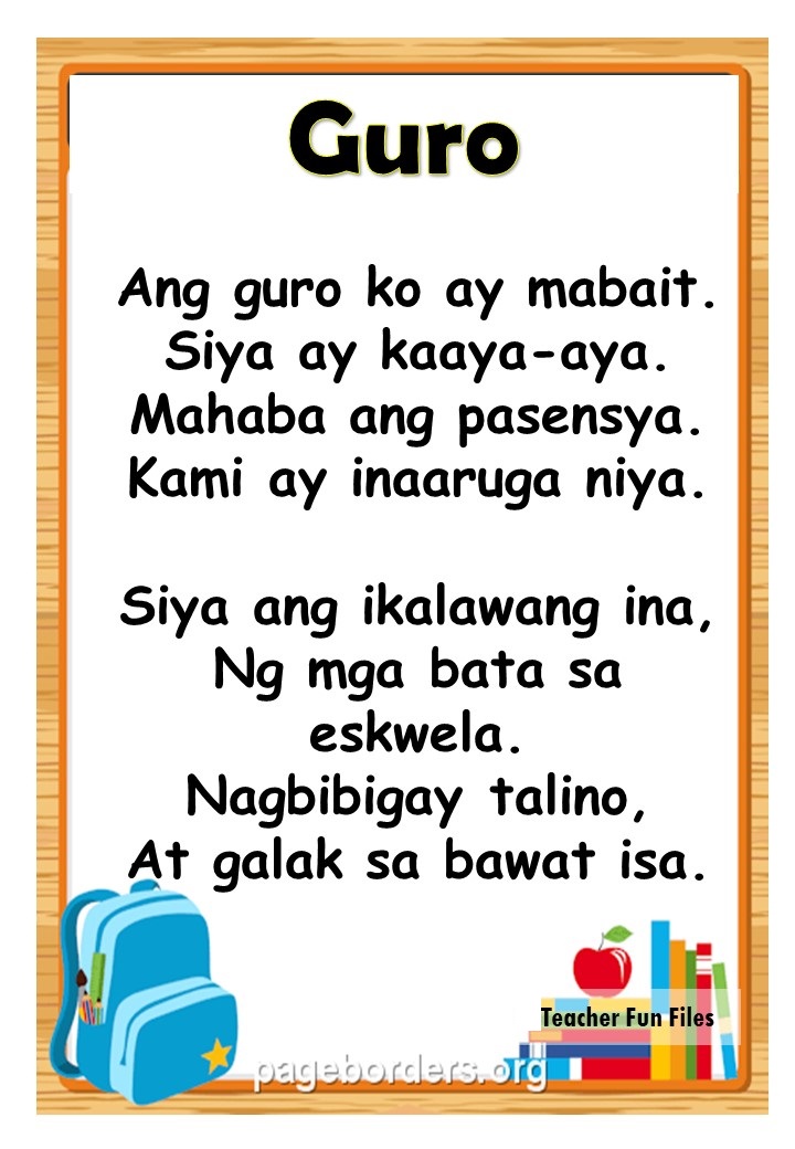 Teacher Fun Files: Tagalog Passages about School