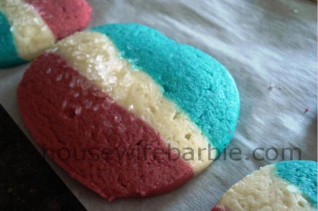 An American Housewife Tri Color Cookies Fourth Of July Christmas Easter Colored Stripes To Match The Holiday