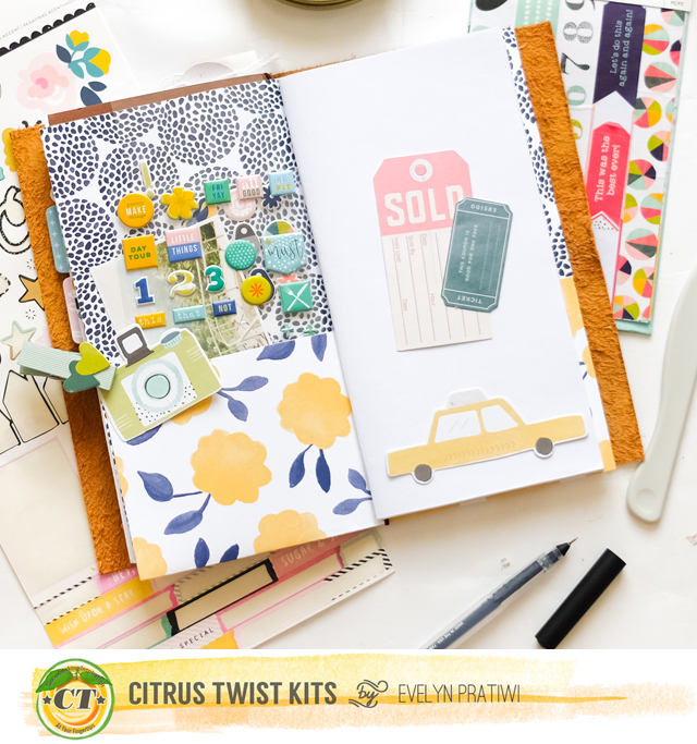 Citrus Twist Kits Blog Tutorial DIY Travel Notebook Insert by Evelynpy