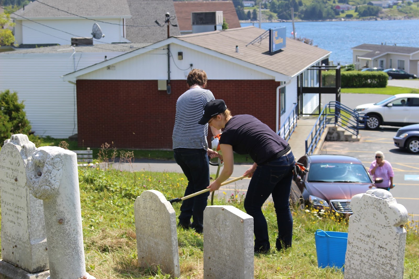 ICH Blog Heart's Content Graveyard Mapping and Cemetery Clean Up