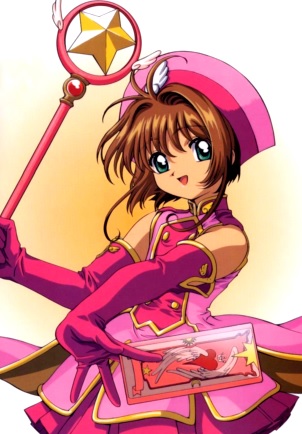 Sakura Kinomoto o Shakura Avalón Dibujo de Shakura Avalón con su varita mágica