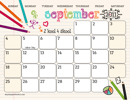 Be Different...Act Normal Printable Calendar for September