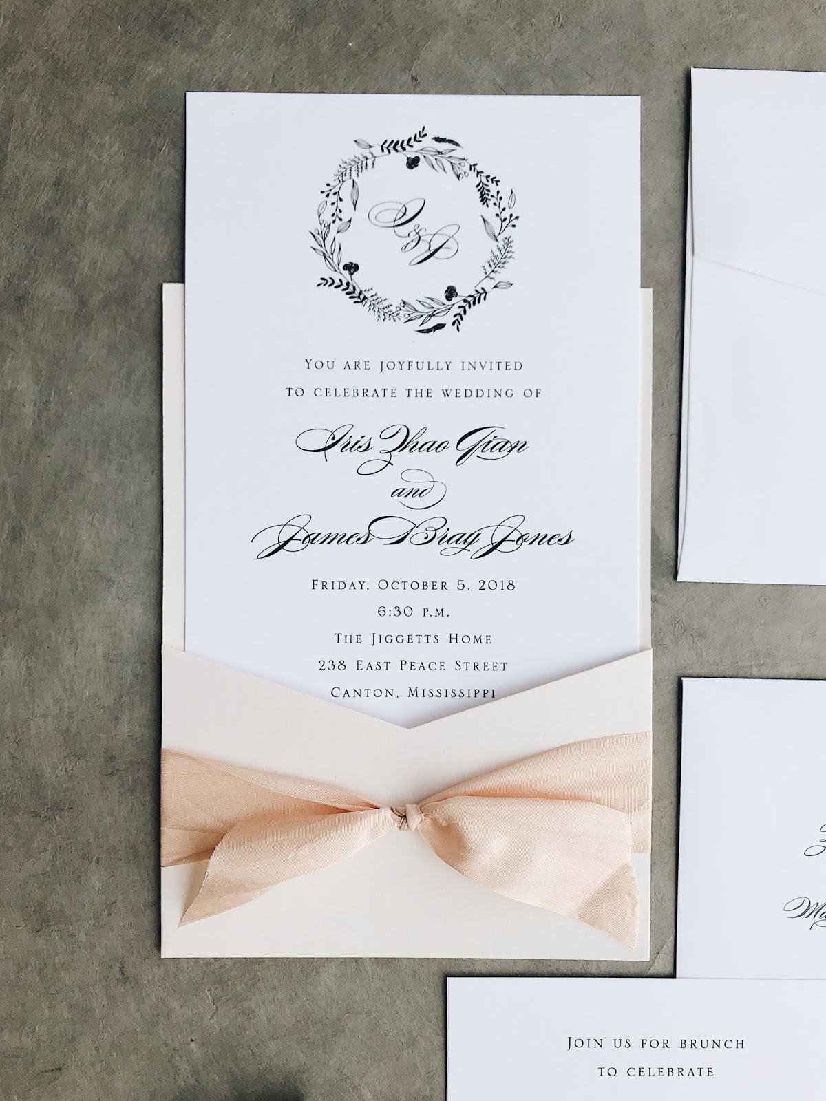 wedding invitations for iris