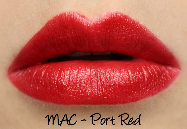 MAC MONDAY | Naughty Nauticals - Port Red Lipstick Swatches & Review