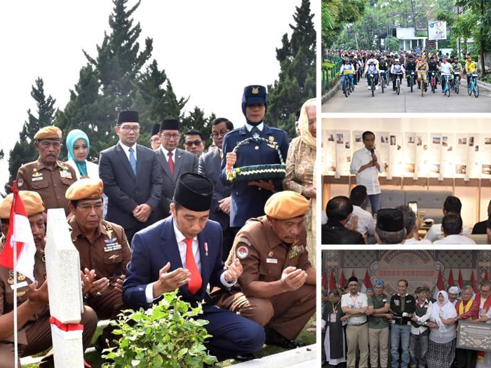 Kunjungan Presiden ke Bandung, dari Ziarah Sampai Keliling Naik Motor