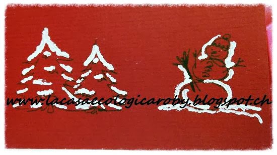 Diseni natalizi all'interno del biglietto