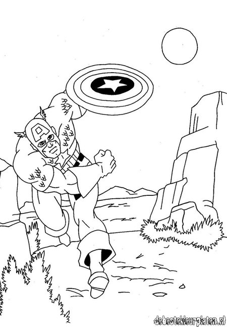 Captain America - Avengers Coloring Pages for Kids ...