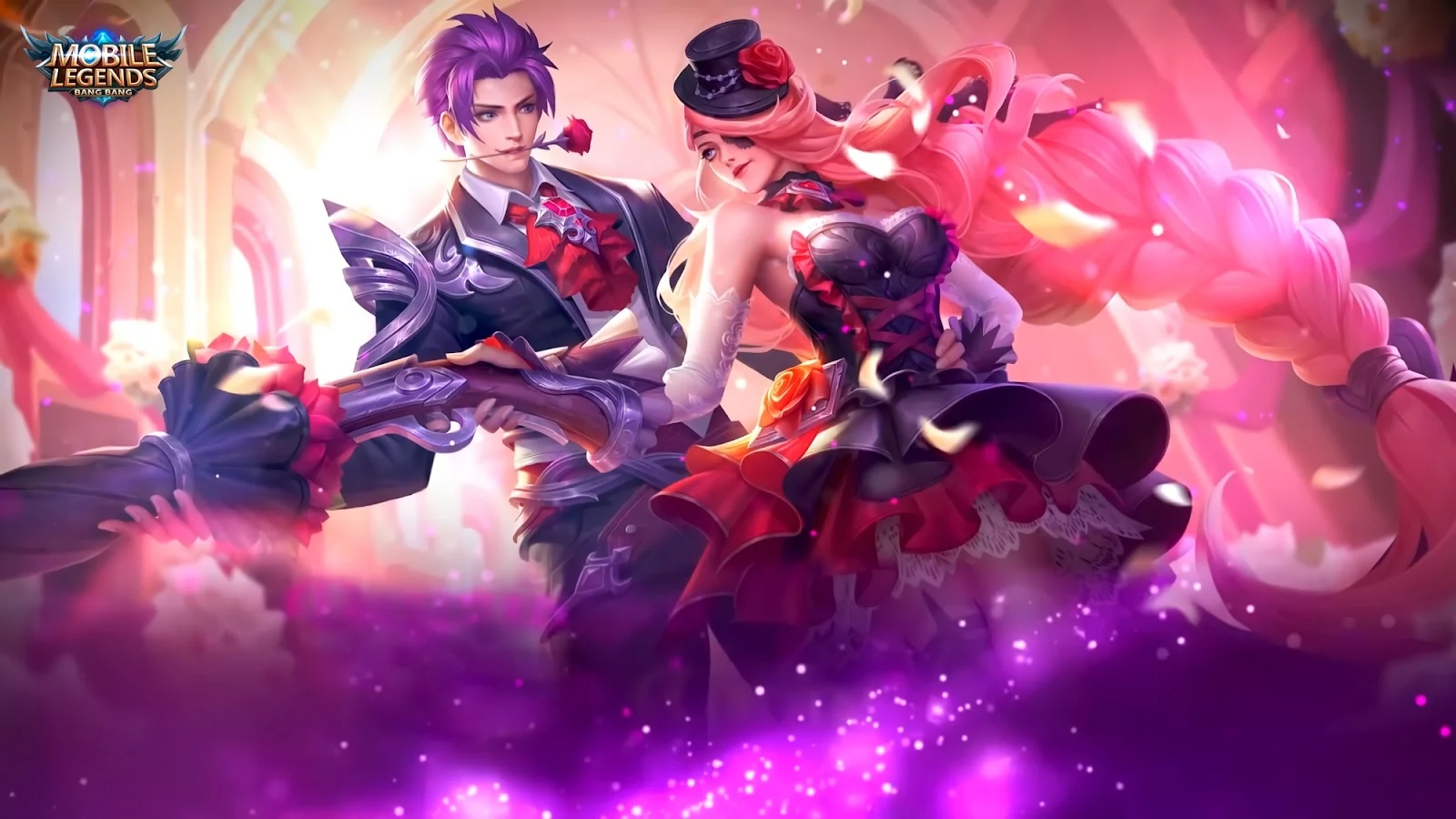 Photo#95 Gusion Dangerous Laison and Lesley Dangerous Love Valentine's Day Special Skin Full Wallpaper