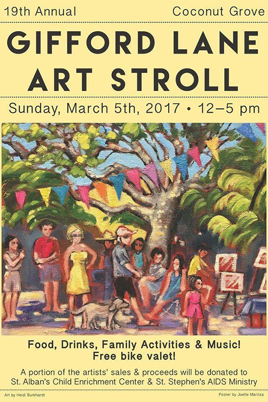Coconut Grove Grapevine Poster for Gifford Lane Art Stroll revealed