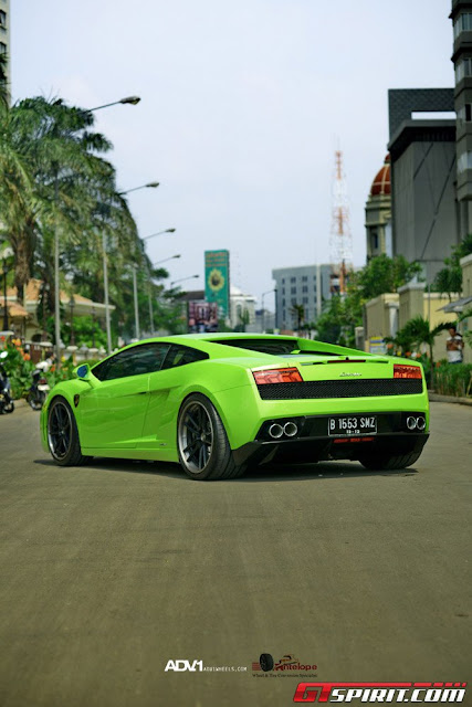 Green Lamborghini Gallardo LP560-4 with ADV5.2TS Wheels 2
