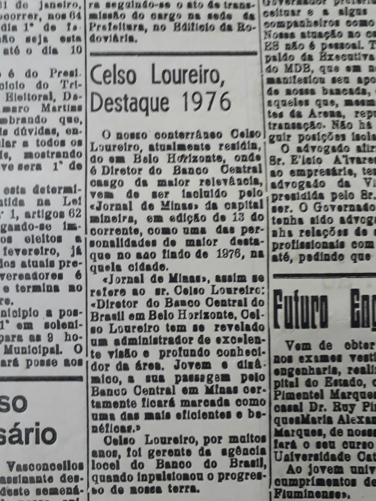 O NORTE FLUMINENSE, Bom Jesus do Itabapoana (RJ): é uma dama
