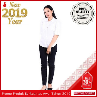 RMY030J25 Jeje Jeans Kemeja Roll Keren Up Putih BMGShop