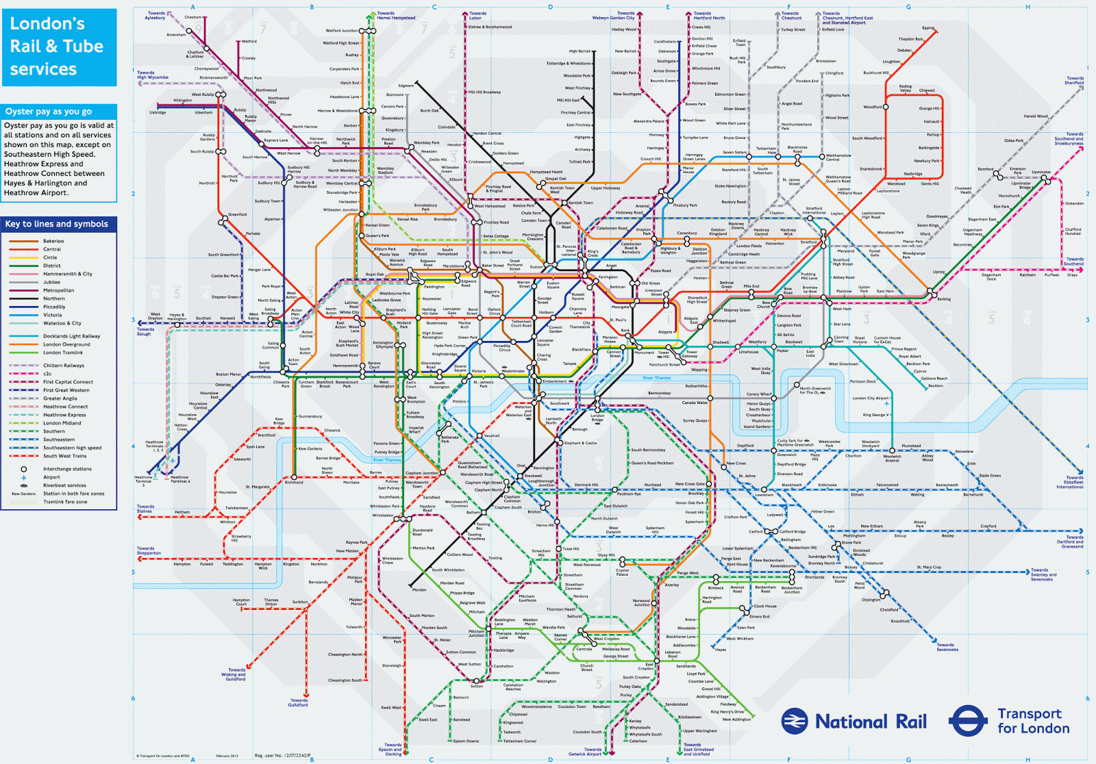 London Tube Printable Map