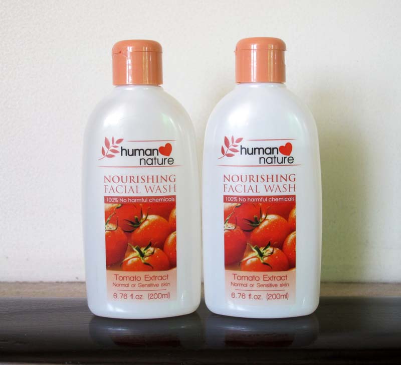 human nature tomato facial wash