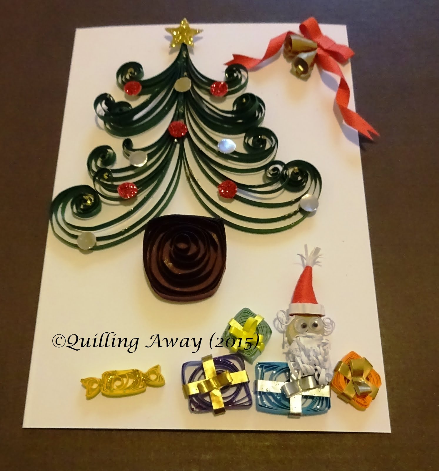 Quilling Away Quilled Christmas Cards 3D quilled reindeer