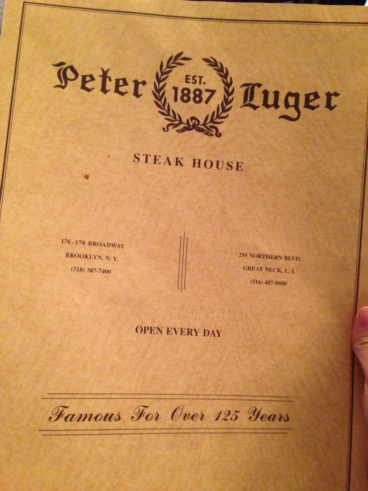 Black and White: [NYC] Peter Luger Steakhouse
