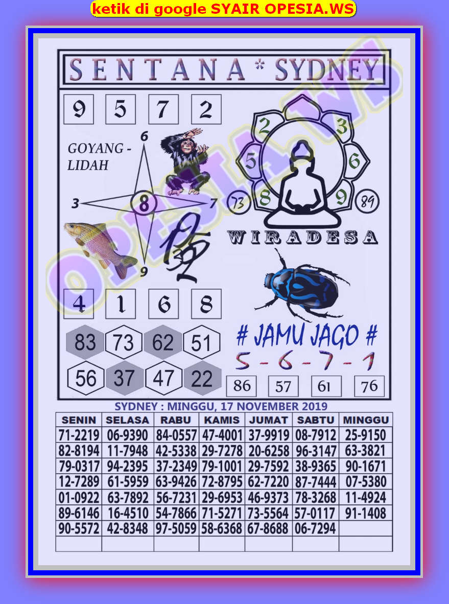 Kode Syair Sydney 17 November 2019 Forum Syair Togel Hongkong Singapura Sydney