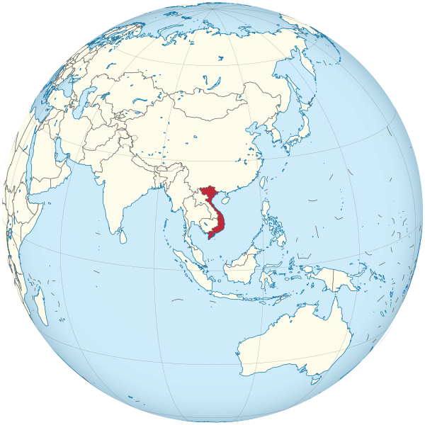 Letak negara Vietnam