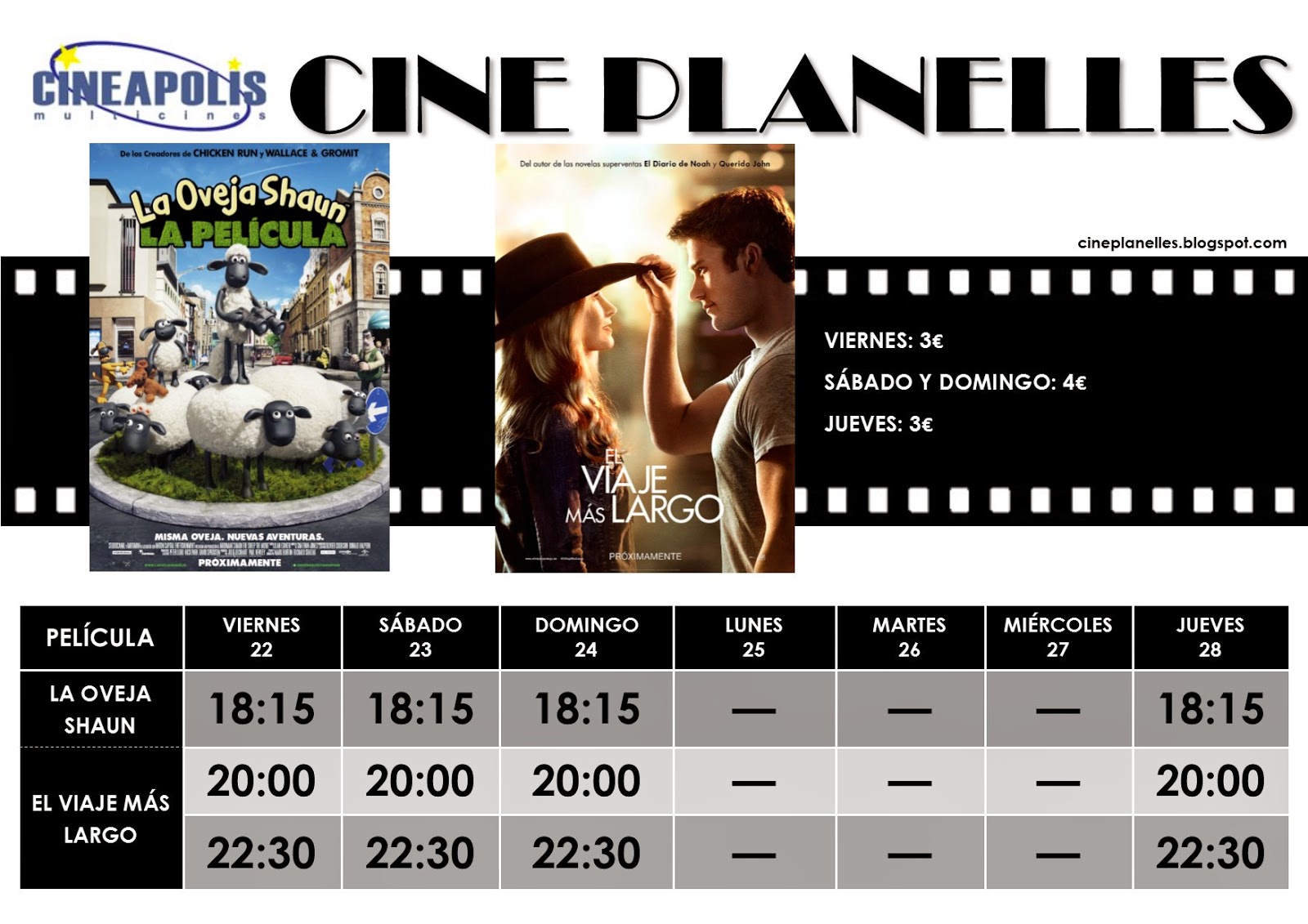 Última cartelera de esta temporada LA