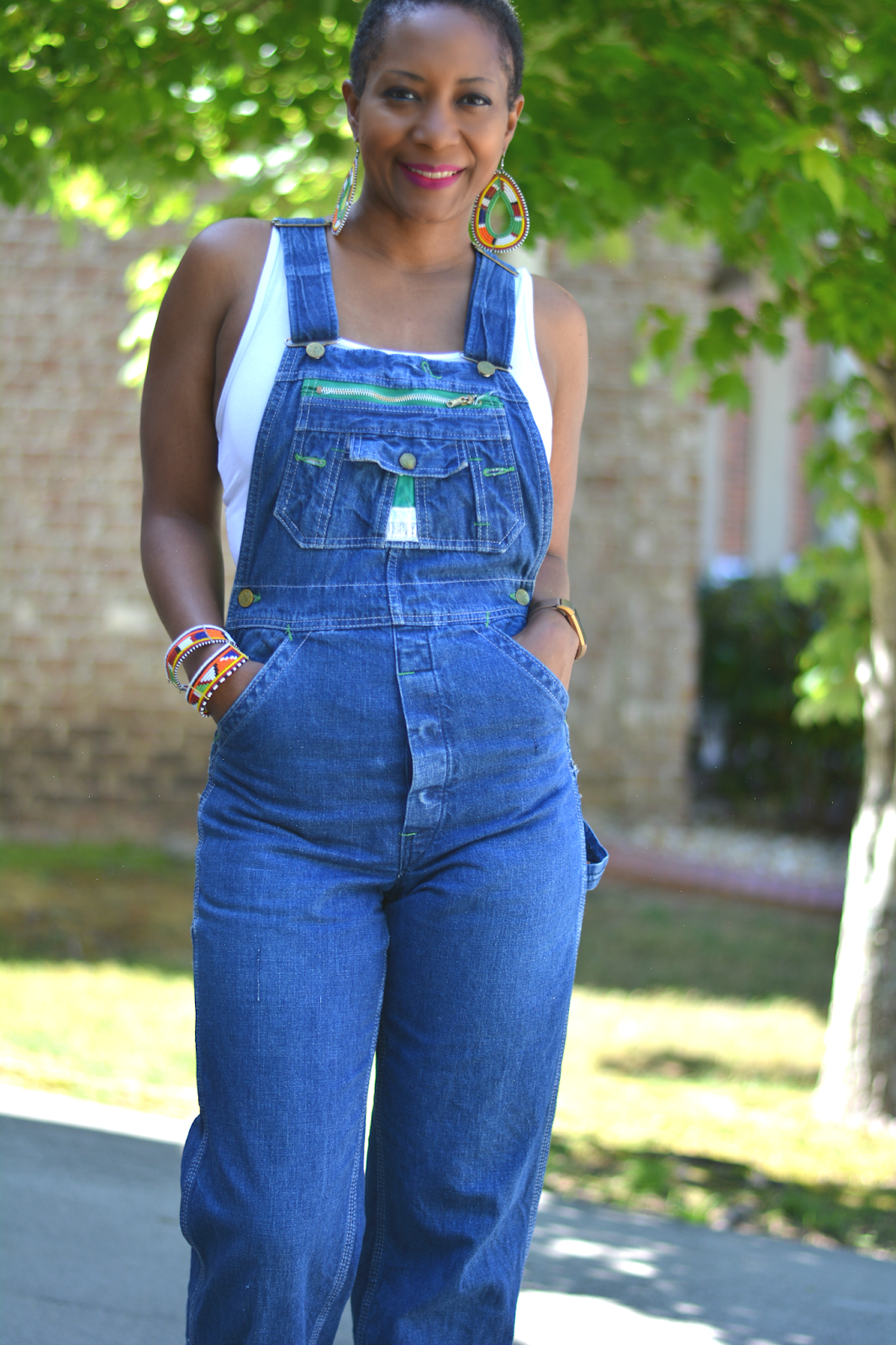 vintage denim overalls