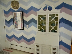 chevron wall painted ikat paint things walls painting pattern stencil paperblog