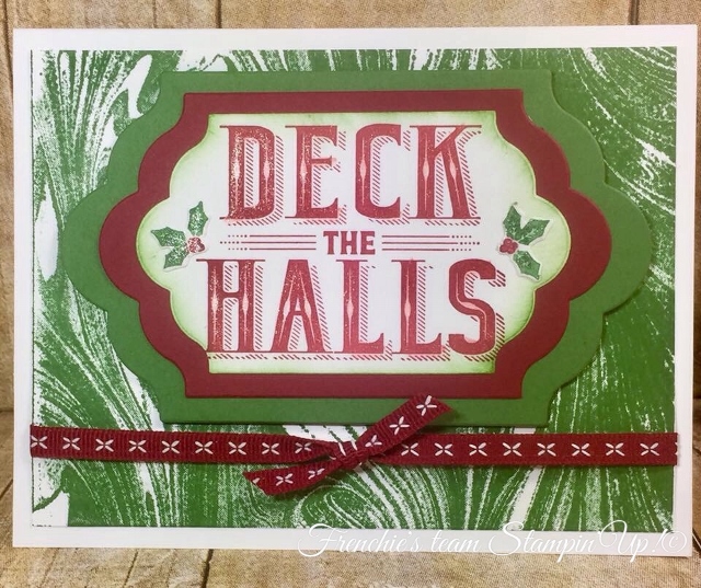 Frenchie's Team with Carole of Christmas and Card Front Builder, Stampin'Up!