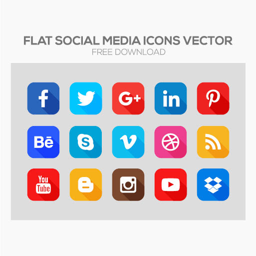 flat social media icons vector eps free download share free vector social media icons eps