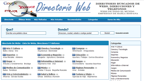 Directorio web