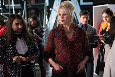 Joanna Lumley and Nick Mohammed in Absolutely Fabulous: The Movie