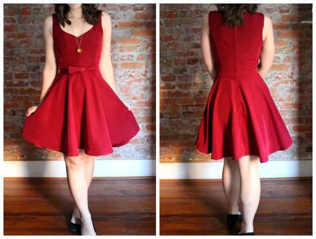 7 Days of Holiday Party Dresses: Andrea's classy red swingy party dress ...