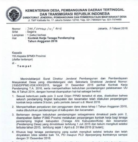 Kemendes Perpanjang Kontrak Tenaga Pendamping Desa Info Desa Kemendes Perpanjang Kontrak Tenaga Pendamping Desa Info Desa