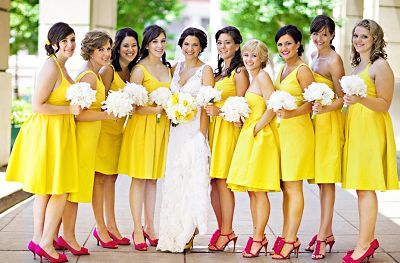 Yellow Bridal Party Dress