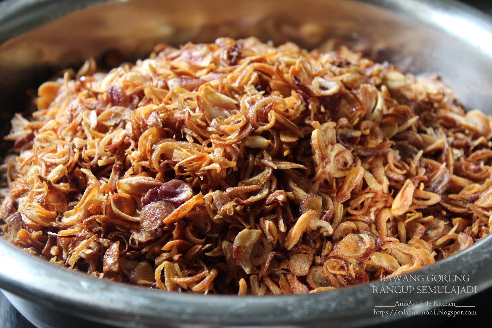 Cara Membuat Bawang Goreng Rangup Semulajadi! AMIE�S