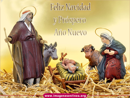 Feliz navidad y Próspero Año Nuevo, imagenes de nacimiento de Jesús.