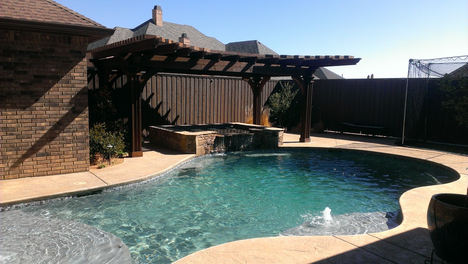 Pergolas, Arbors and Decks in Lubbock, TX Poolside Pergola in