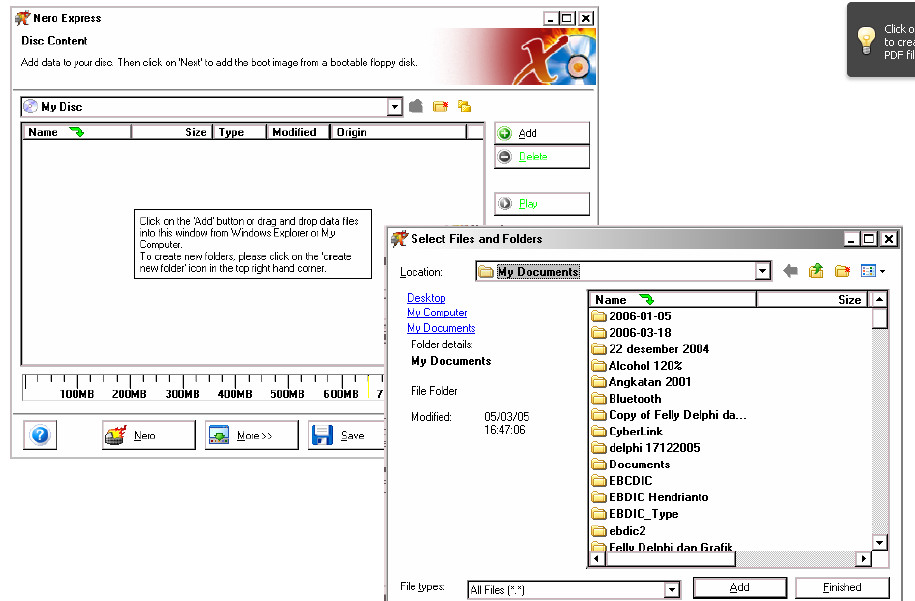 Select file or folder