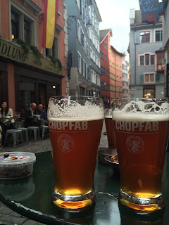 Chopfab beer in Altstadt Zurich, Sleachmour Adventures