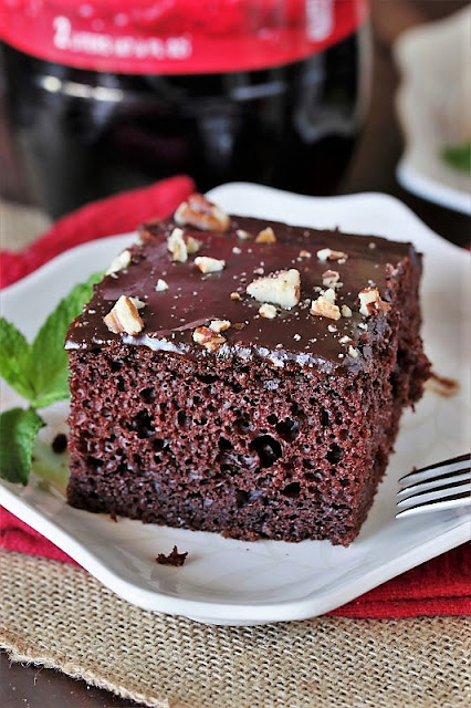 Slice of Cheerwine Chocolate Cake Image