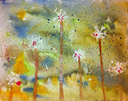 dandelion watercolor class angela dandelions anderson kid