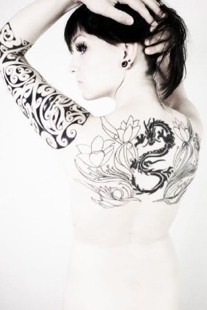 Emo girl design tattoo art