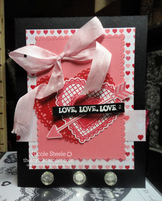 Valentine's Day Love card using Stampin' Up!'s Heartfelt set and From My Heart suite Valentine's Day Love card using Stampin' Up!'s Heartfelt set and From My Heart suite