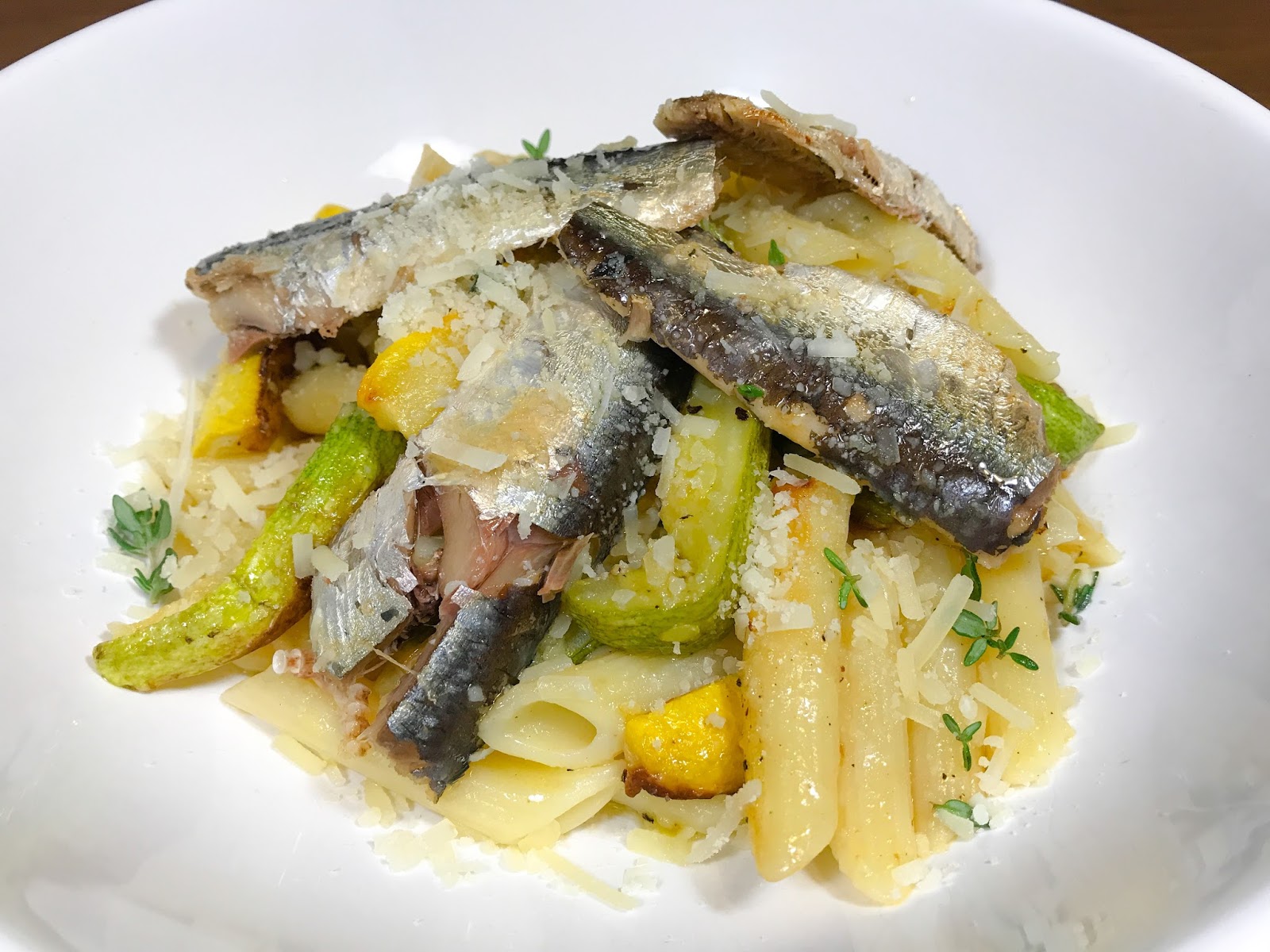 Cooking to the Wine Casa Rossa Rosé with Sardine & Roasted Zucchini