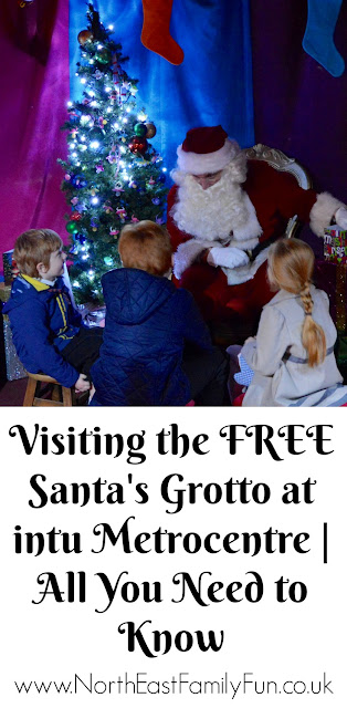 Visiting the FREE Santa's Grotto at intu Metrocentre | All You Need to Know including queue times, when's best to visit, your Playmobil Gift and photographs of Santa Claus